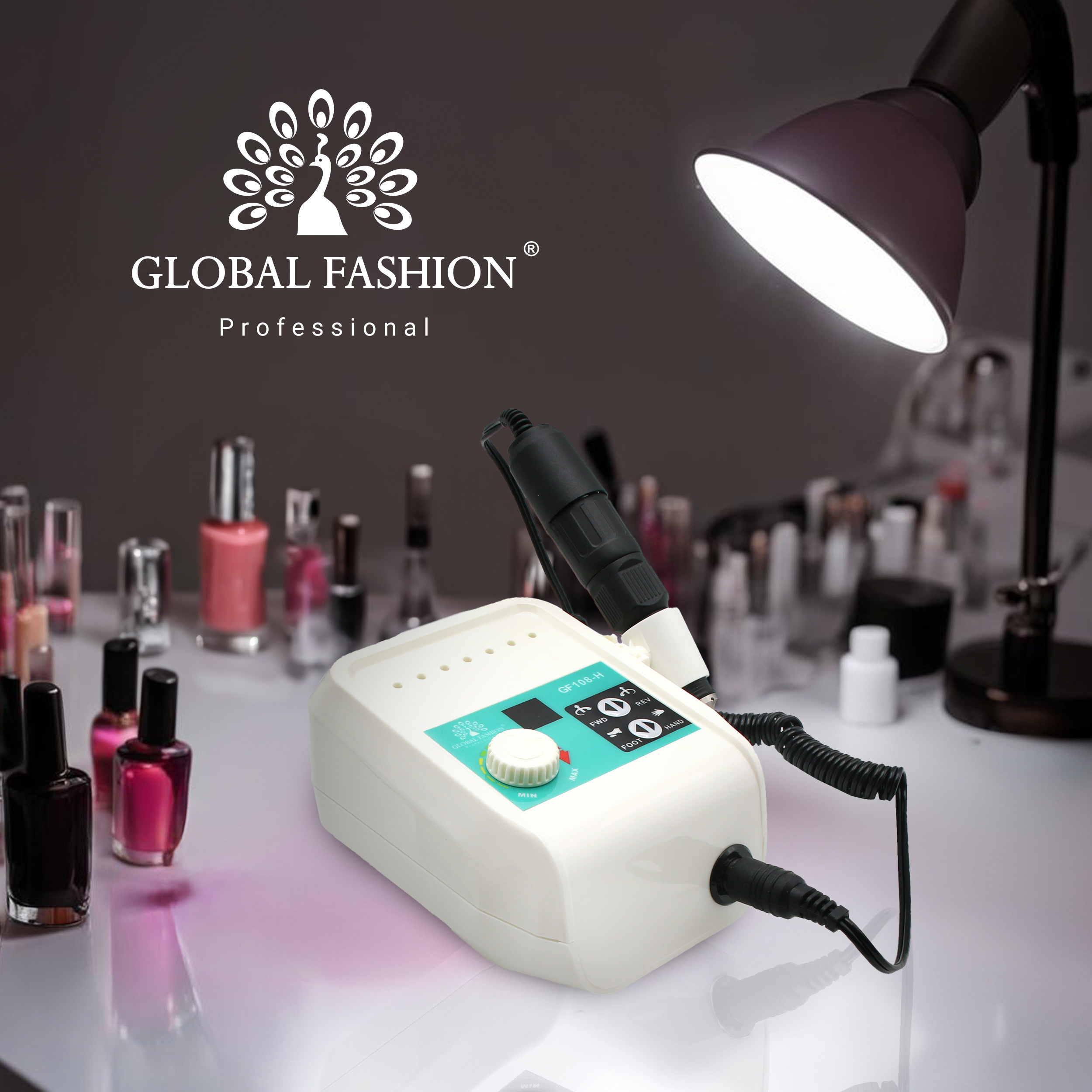Freza electrica unghii profesionala GF-108-H Global Fashion 100W 45000 RPM: produs de calitate inalta